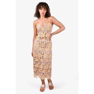 NWT NBD lace overlay slip midi dress